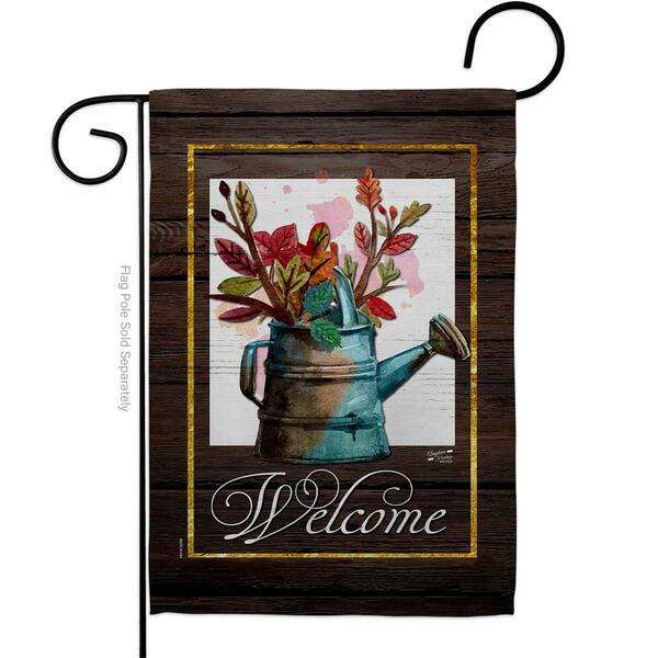 Patio Trasero 13 x 18.5 in. Welcome Waterin Can Sweet Life Home Vertical Garden Flag with Double-Sided PA4061115